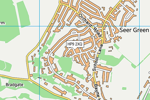 HP9 2XQ map - OS VectorMap District (Ordnance Survey)