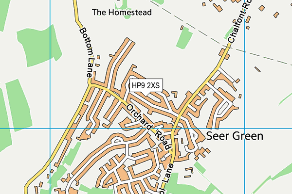HP9 2XS map - OS VectorMap District (Ordnance Survey)