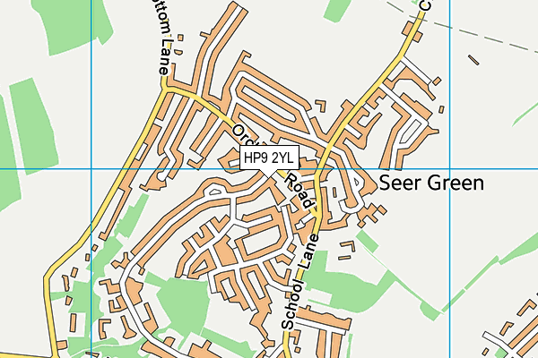 HP9 2YL map - OS VectorMap District (Ordnance Survey)