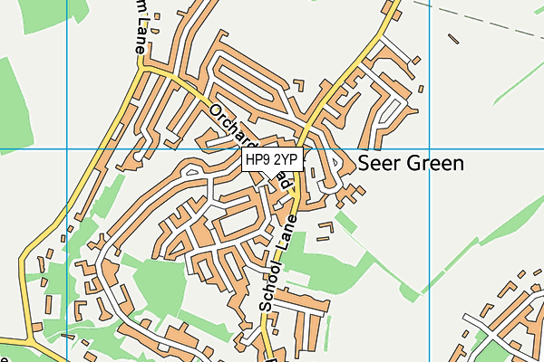 HP9 2YP map - OS VectorMap District (Ordnance Survey)