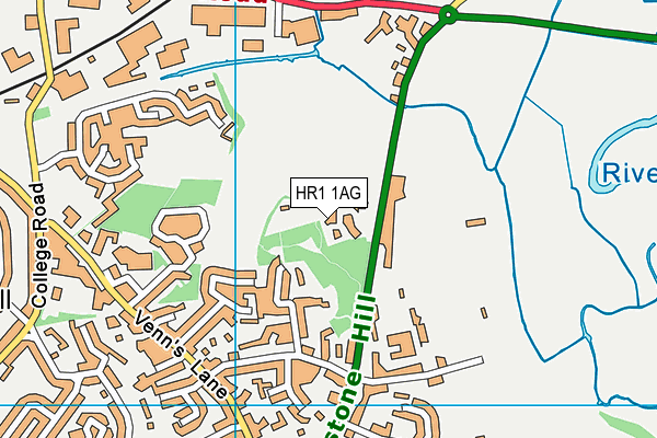 HR1 1AG map - OS VectorMap District (Ordnance Survey)