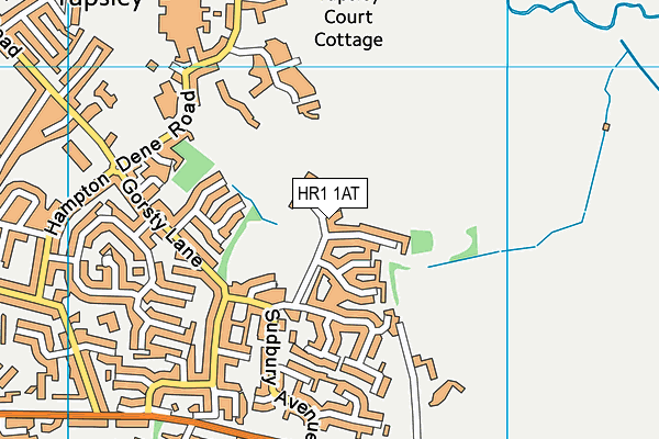 HR1 1AT map - OS VectorMap District (Ordnance Survey)
