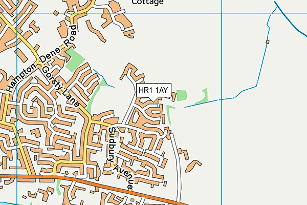 HR1 1AY map - OS VectorMap District (Ordnance Survey)