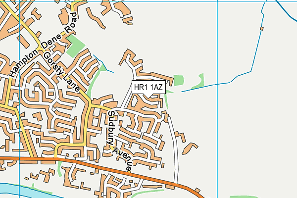HR1 1AZ map - OS VectorMap District (Ordnance Survey)