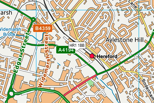 HR1 1BB map - OS VectorMap District (Ordnance Survey)