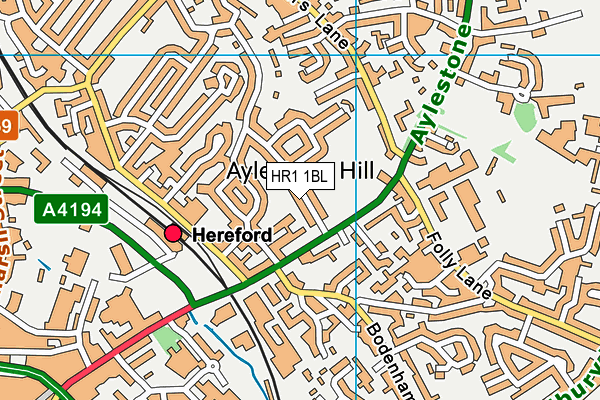 HR1 1BL map - OS VectorMap District (Ordnance Survey)