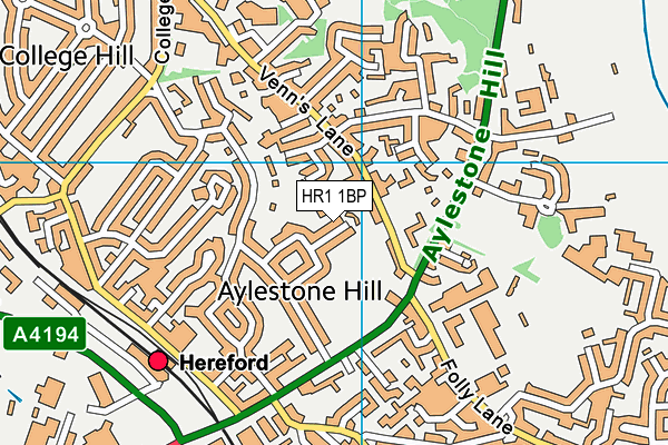 HR1 1BP map - OS VectorMap District (Ordnance Survey)