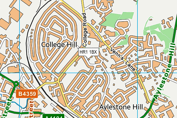 HR1 1BX map - OS VectorMap District (Ordnance Survey)