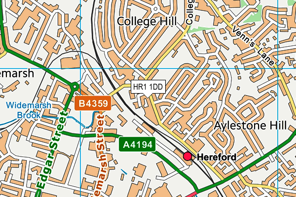 HR1 1DD map - OS VectorMap District (Ordnance Survey)