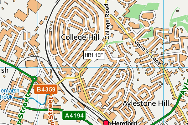 HR1 1EF map - OS VectorMap District (Ordnance Survey)