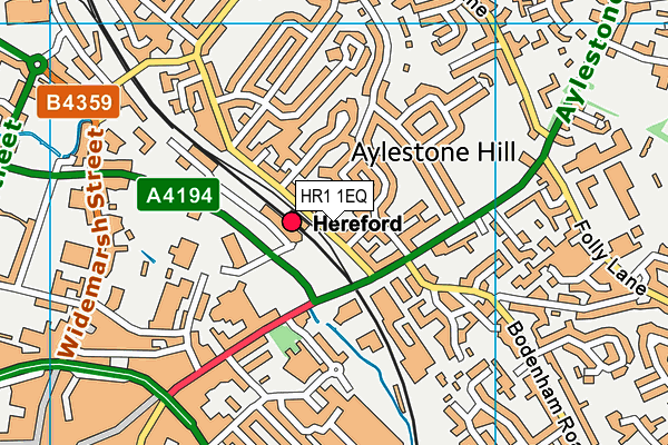 HR1 1EQ map - OS VectorMap District (Ordnance Survey)