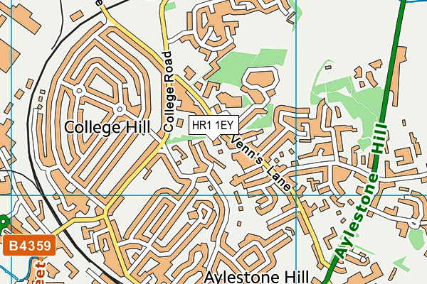 HR1 1EY map - OS VectorMap District (Ordnance Survey)