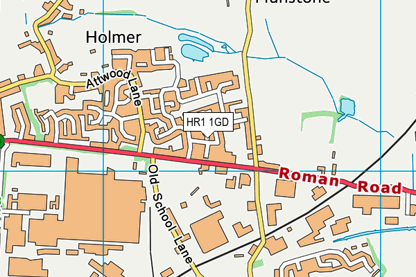 HR1 1GD map - OS VectorMap District (Ordnance Survey)