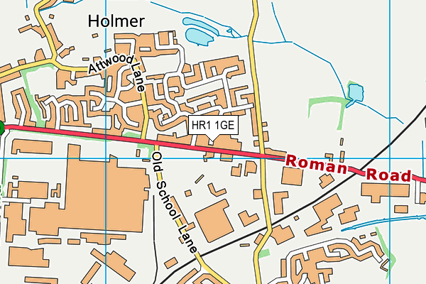 HR1 1GE map - OS VectorMap District (Ordnance Survey)