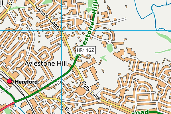 HR1 1GZ map - OS VectorMap District (Ordnance Survey)