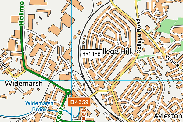 HR1 1HB map - OS VectorMap District (Ordnance Survey)