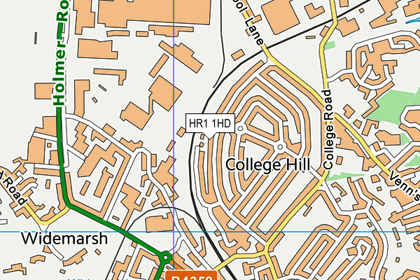 HR1 1HD map - OS VectorMap District (Ordnance Survey)