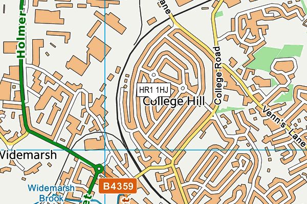 HR1 1HJ map - OS VectorMap District (Ordnance Survey)