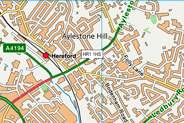 HR1 1HS map - OS VectorMap District (Ordnance Survey)