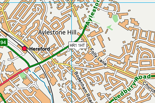 HR1 1HT map - OS VectorMap District (Ordnance Survey)