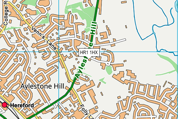 HR1 1HX map - OS VectorMap District (Ordnance Survey)