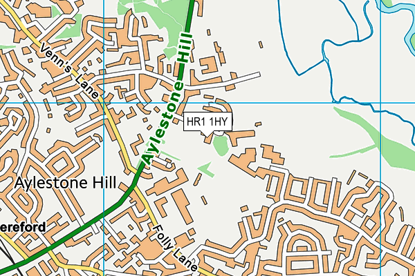 Broadlands Primary School map (HR1 1HY) - OS VectorMap District (Ordnance Survey)