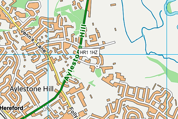 HR1 1HZ map - OS VectorMap District (Ordnance Survey)