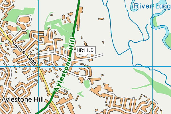 HR1 1JD map - OS VectorMap District (Ordnance Survey)