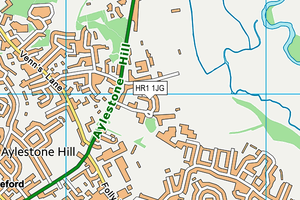 HR1 1JG map - OS VectorMap District (Ordnance Survey)