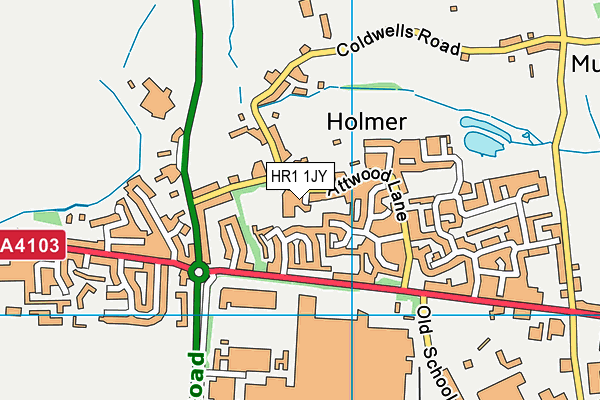 HR1 1JY map - OS VectorMap District (Ordnance Survey)