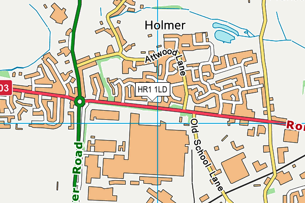 HR1 1LD map - OS VectorMap District (Ordnance Survey)