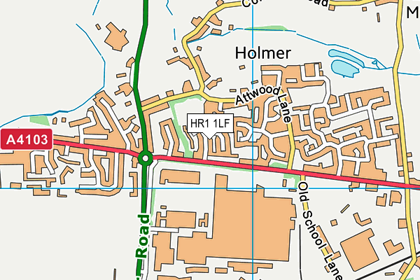 HR1 1LF map - OS VectorMap District (Ordnance Survey)