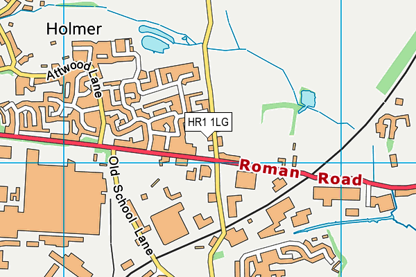 HR1 1LG map - OS VectorMap District (Ordnance Survey)