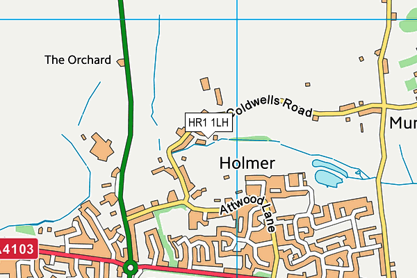 HR1 1LH map - OS VectorMap District (Ordnance Survey)
