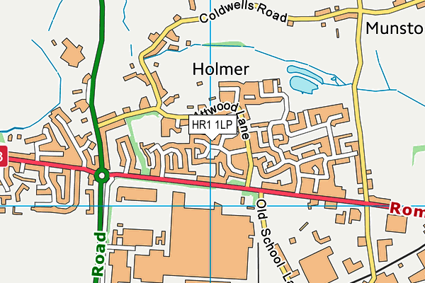 HR1 1LP map - OS VectorMap District (Ordnance Survey)