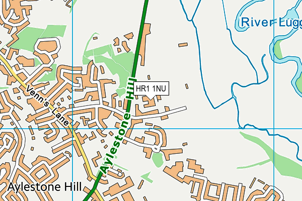 HR1 1NU map - OS VectorMap District (Ordnance Survey)