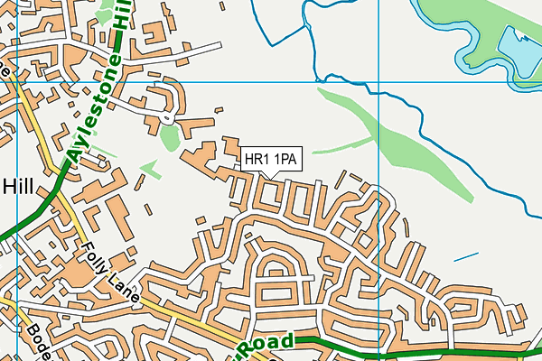 HR1 1PA map - OS VectorMap District (Ordnance Survey)