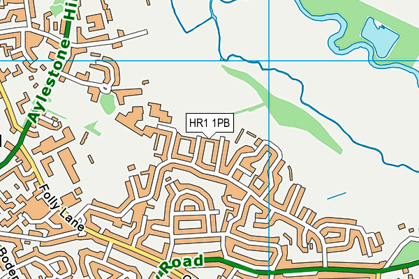 HR1 1PB map - OS VectorMap District (Ordnance Survey)