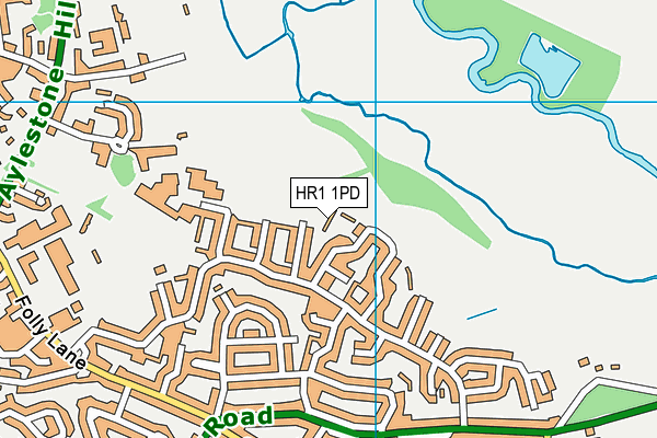 HR1 1PD map - OS VectorMap District (Ordnance Survey)