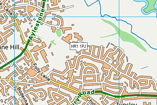 HR1 1PJ map - OS VectorMap District (Ordnance Survey)