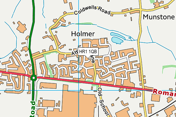 HR1 1QB map - OS VectorMap District (Ordnance Survey)