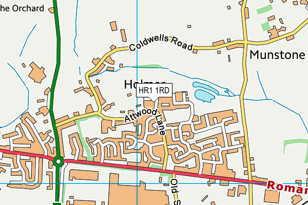 HR1 1RD map - OS VectorMap District (Ordnance Survey)