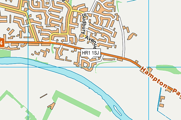 HR1 1SJ map - OS VectorMap District (Ordnance Survey)