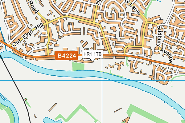 HR1 1TB map - OS VectorMap District (Ordnance Survey)