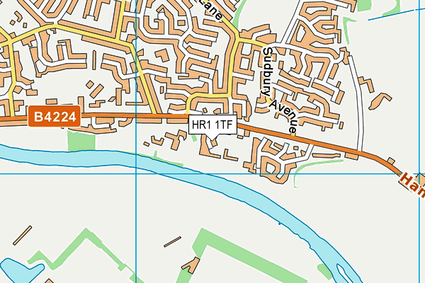 HR1 1TF map - OS VectorMap District (Ordnance Survey)