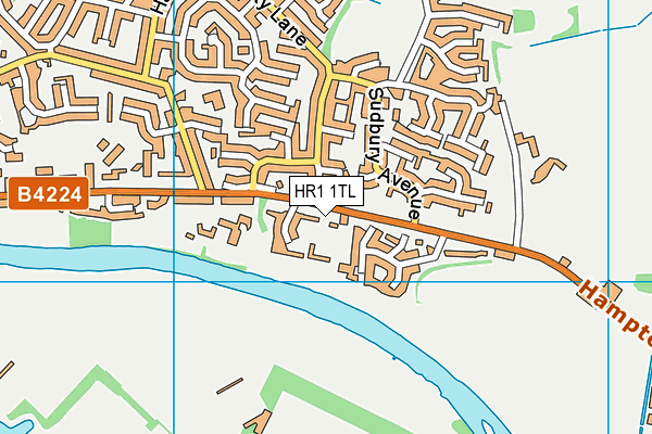HR1 1TL map - OS VectorMap District (Ordnance Survey)