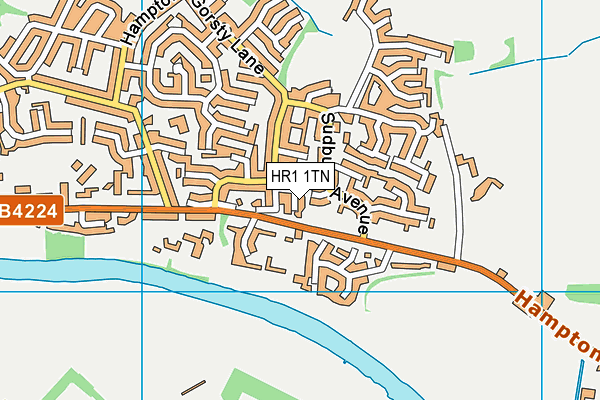HR1 1TN map - OS VectorMap District (Ordnance Survey)