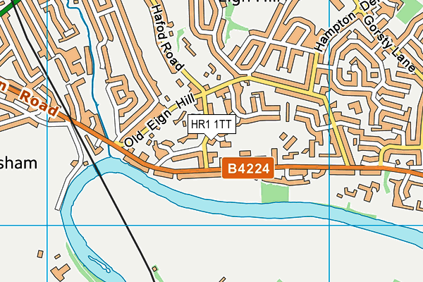 HR1 1TT map - OS VectorMap District (Ordnance Survey)