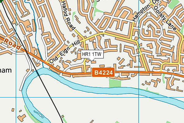 HR1 1TW map - OS VectorMap District (Ordnance Survey)