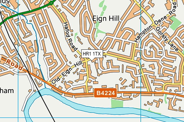 HR1 1TX map - OS VectorMap District (Ordnance Survey)